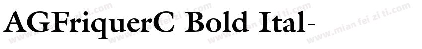 AGFriquerC Bold Ital字体转换
